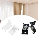 Maxbell 30x Ceiling Mount Brackets Curtain Rod Holders for Living Room Hotel Bedroom White