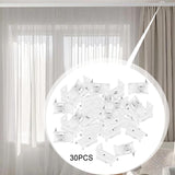 Maxbell 30x Ceiling Mount Brackets Curtain Rod Holders for Living Room Hotel Bedroom White