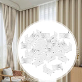 Maxbell 30x Ceiling Mount Brackets Curtain Rod Holders for Living Room Hotel Bedroom White
