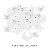 Maxbell 30x Ceiling Mount Brackets Curtain Rod Holders for Living Room Hotel Bedroom White