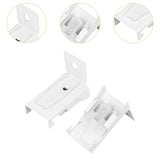 Maxbell 30x Ceiling Mount Brackets Curtain Rod Holders for Living Room Hotel Bedroom White