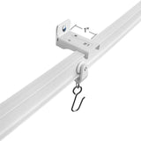 Maxbell 30x Ceiling Mount Brackets Curtain Rod Holders for Living Room Hotel Bedroom White