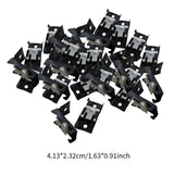 Maxbell 30x Ceiling Mount Brackets Curtain Rod Holders for Living Room Hotel Bedroom Black