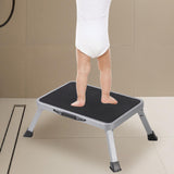 Maxbell Folding Step Stool Convenient Non Slip Footrest for Bedside Living Room Home Gray