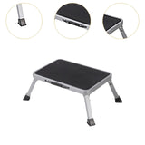 Maxbell Folding Step Stool Convenient Non Slip Footrest for Bedside Living Room Home Gray