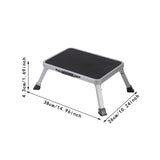 Maxbell Folding Step Stool Convenient Non Slip Footrest for Bedside Living Room Home Gray