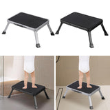 Maxbell Folding Step Stool Convenient Non Slip Footrest for Bedside Living Room Home Gray