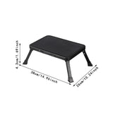Maxbell Folding Step Stool Convenient Non Slip Footrest for Bedside Living Room Home Black