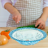 Maxbell Fruit Bowl for Kitchen Counter Decorative Bowl for Home Parties Dining Table Blue