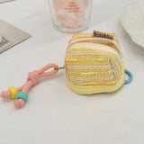 Maxbell Earphone Earbud Case Gifts Decor for Women Men Multifunctional Soft Ornament Yellow
