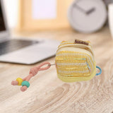 Maxbell Earphone Earbud Case Gifts Decor for Women Men Multifunctional Soft Ornament Yellow