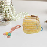 Maxbell Earphone Earbud Case Gifts Decor for Women Men Multifunctional Soft Ornament Yellow
