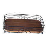 Maxbell Paper Towel Holder Desktop Storage Rack Wood for Dining Room Restaurant Home