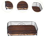 Maxbell Paper Towel Holder Desktop Storage Rack Wood for Dining Room Restaurant Home