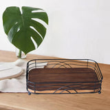 Maxbell Paper Towel Holder Desktop Storage Rack Wood for Dining Room Restaurant Home