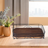 Maxbell Paper Towel Holder Desktop Storage Rack Wood for Dining Room Restaurant Home