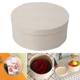 Maxbell Wooden Cake Box with Lid Storage Organizer for Outdoor Arrangements Birthday M