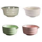 Maxbell Matcha Bowl Ornament Tea Mixing Bowl for Restaurant Dining Room Matcha Lover Gray and Green