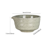 Maxbell Matcha Bowl Ornament Tea Mixing Bowl for Restaurant Dining Room Matcha Lover Gray and Green
