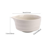 Maxbell Matcha Bowl Ornament Tea Mixing Bowl for Restaurant Dining Room Matcha Lover White