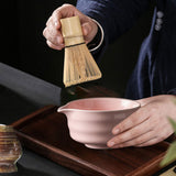 Maxbell Matcha Bowl Ornament Tea Mixing Bowl for Restaurant Dining Room Matcha Lover Pink