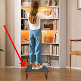 Maxbell Bed Step Wood Sturdy Foldable Step Stool for Kids Adults Living Room Elderly