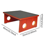 Maxbell Bed Step Wood Sturdy Foldable Step Stool for Kids Adults Living Room Elderly