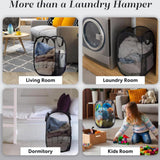 Maxbell Mesh Laundry Hamper Storage Laundry Basket for Bedroom College Dorm Bathroom XL
