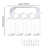 Maxbell 4Pcs Travel Bottles for Toiletries Travel Containers for Hair Oil Foundation White