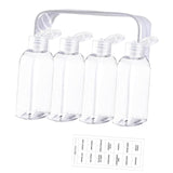 Maxbell 4Pcs Travel Bottles for Toiletries Travel Containers for Hair Oil Foundation White