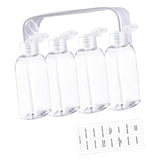 Maxbell 4Pcs Travel Bottles for Toiletries Travel Containers for Hair Oil Foundation White