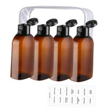 Maxbell 4Pcs Travel Bottles for Toiletries Travel Containers for Hair Oil Foundation Brown