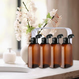 Maxbell 4Pcs Travel Bottles for Toiletries Travel Containers for Hair Oil Foundation Brown