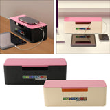 Maxbell Cable Management Box Cable Box Power Strip Cover Box for Home Office TV Desk Black