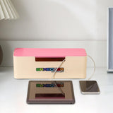 Maxbell Cable Management Box Cable Box Power Strip Cover Box for Home Office TV Desk Milk White