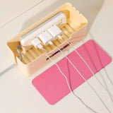 Maxbell Cable Management Box Cable Box Power Strip Cover Box for Home Office TV Desk Milk White