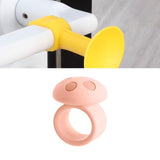 Maxbell Mushroom Shape Door Handle Stopper Lovely Doorknob Protector for Home Office Pink