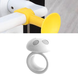 Maxbell Mushroom Shape Door Handle Stopper Lovely Doorknob Protector for Home Office White