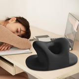 Maxbell Memory Foam Travel Neck Pillow Ergonomic Breathable Hole Desk Napping Pillow