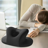 Maxbell Memory Foam Travel Neck Pillow Ergonomic Breathable Hole Desk Napping Pillow