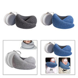 Maxbell Travel Pillow Breathable Memory Foam Soft Neck Pillow for Train Airplane Car Gray