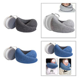 Maxbell Travel Pillow Breathable Memory Foam Soft Neck Pillow for Train Airplane Car Gray