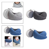 Maxbell Travel Pillow Breathable Memory Foam Soft Neck Pillow for Train Airplane Car Gray