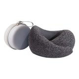 Maxbell Travel Pillow Breathable Memory Foam Soft Neck Pillow for Train Airplane Car Gray