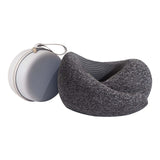 Maxbell Travel Pillow Breathable Memory Foam Soft Neck Pillow for Train Airplane Car Gray