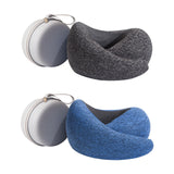 Maxbell Travel Pillow Breathable Memory Foam Soft Neck Pillow for Train Airplane Car Gray