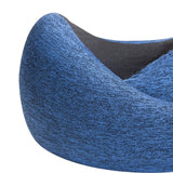 Maxbell Travel Pillow Breathable Memory Foam Soft Neck Pillow for Train Airplane Car Blue