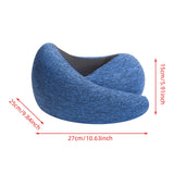 Maxbell Travel Pillow Breathable Memory Foam Soft Neck Pillow for Train Airplane Car Blue