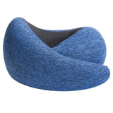 Maxbell Travel Pillow Breathable Memory Foam Soft Neck Pillow for Train Airplane Car Blue