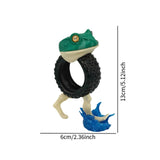 Maxbell Frog Tire Desk Decor Ornament Crafts Decoration for Indoor Office Countertop